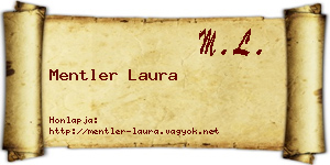 Mentler Laura névjegykártya